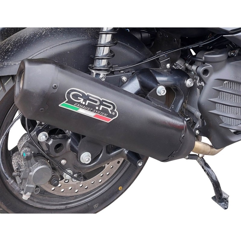 Scarico GPR compatibile con Bmw C 400 X -GT 2019-2020, Pentaroad Black, Terminale di scarico omologato,fornito con db killer est