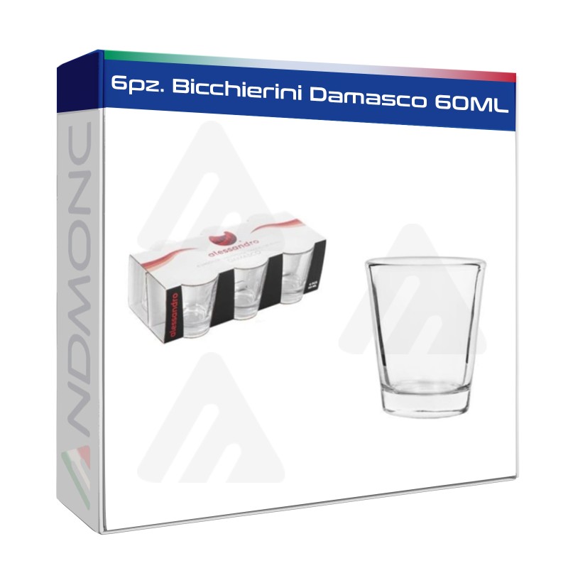 6pz. Bicchierini Damasco 60ML