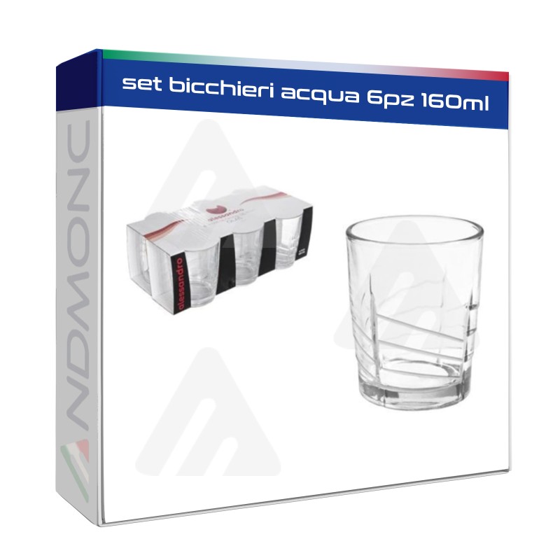 set bicchieri acqua 6pz 160ml