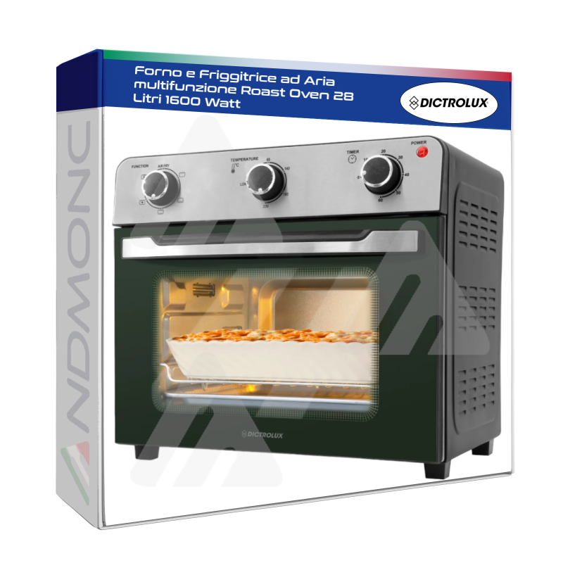 Forno e Friggitrice ad Aria multifunzione Roast Oven 28 Litri 1600 Watt