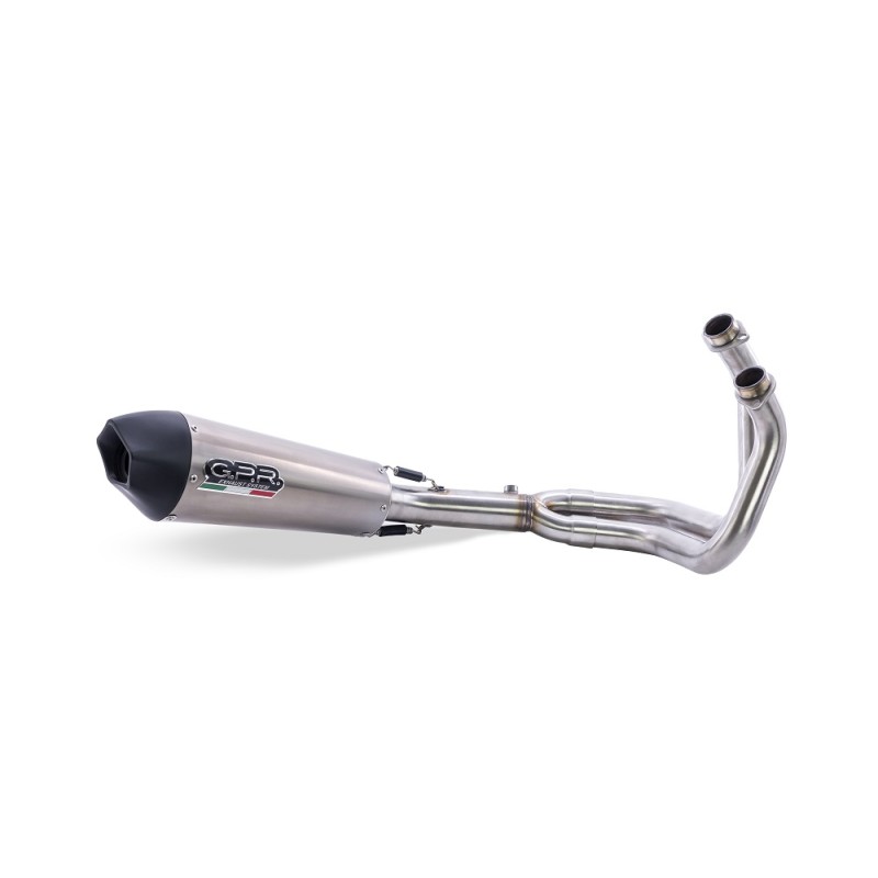 Scarico GPR compatibile con Kawasaki Z 650 2023-2024, Gpe Ann. titanium, Scarico completo racing, fornito con db killer estraibi