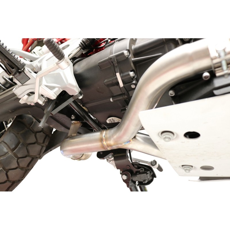 Scarico GPR compatibile con Moto Guzzi V85 TT 2019-2020, Decatalizzatore, Collettore decatalizzore, applicazione racing