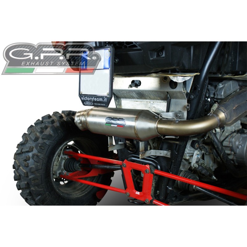 Scarico GPR compatibile con Polaris Rzr XP 1000 2014-2014, Power Bomb, Scarico omologato, silenziatore con db killer estraibile 