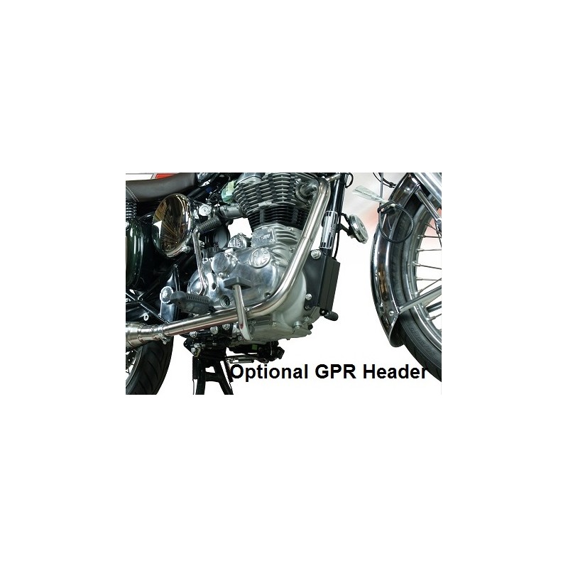 Scarico GPR compatibile con Royal Enfield Himalayan 410 Diam.36mm 2017-2020, Decatalizzatore, Collettore decatalizzore, applicaz