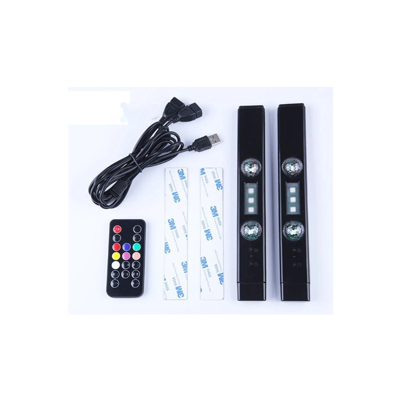 2x LED luce ambientale USB RGB senza fili Auto...