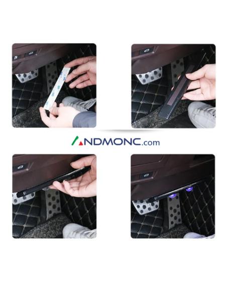 2x LED luce ambientale USB RGB senza fili Auto Volkswagen