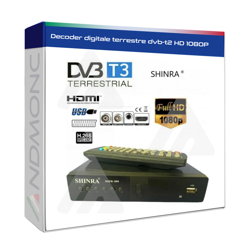 Decoder digitale terrestre dvb-t2 HD 1080P