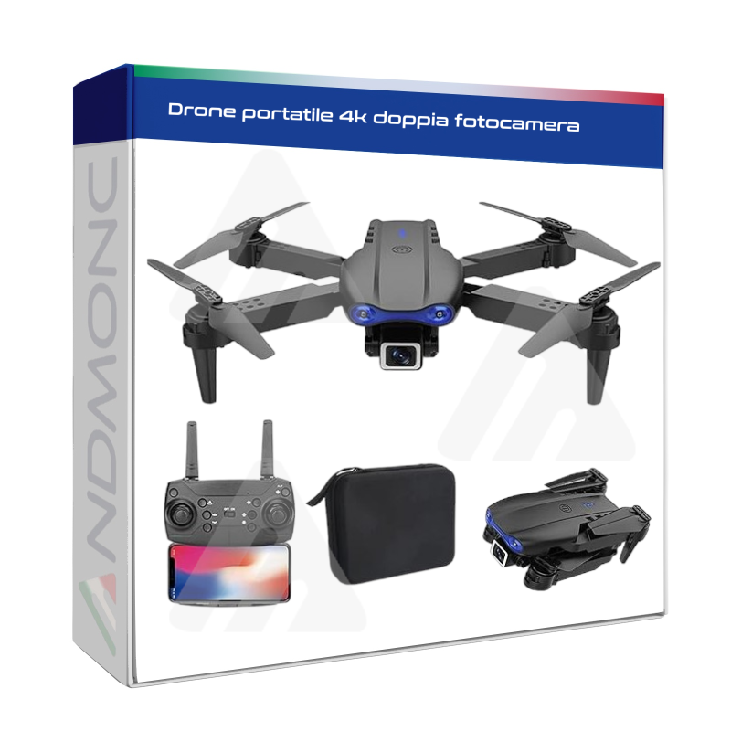 Drone portatile 4k doppia fotocamera