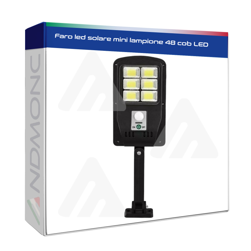 Faro led solare mini lampione 48 cob LED