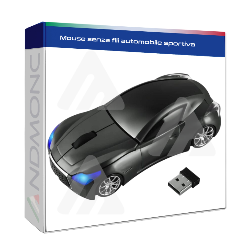 Mouse senza fili automobile sportiva