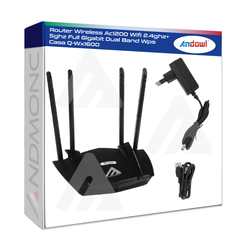 Router Wireless Ac1200 Wifi 2.4ghz+5ghz Full Gigabit Dual Band Wps Casa Q-Wx1600