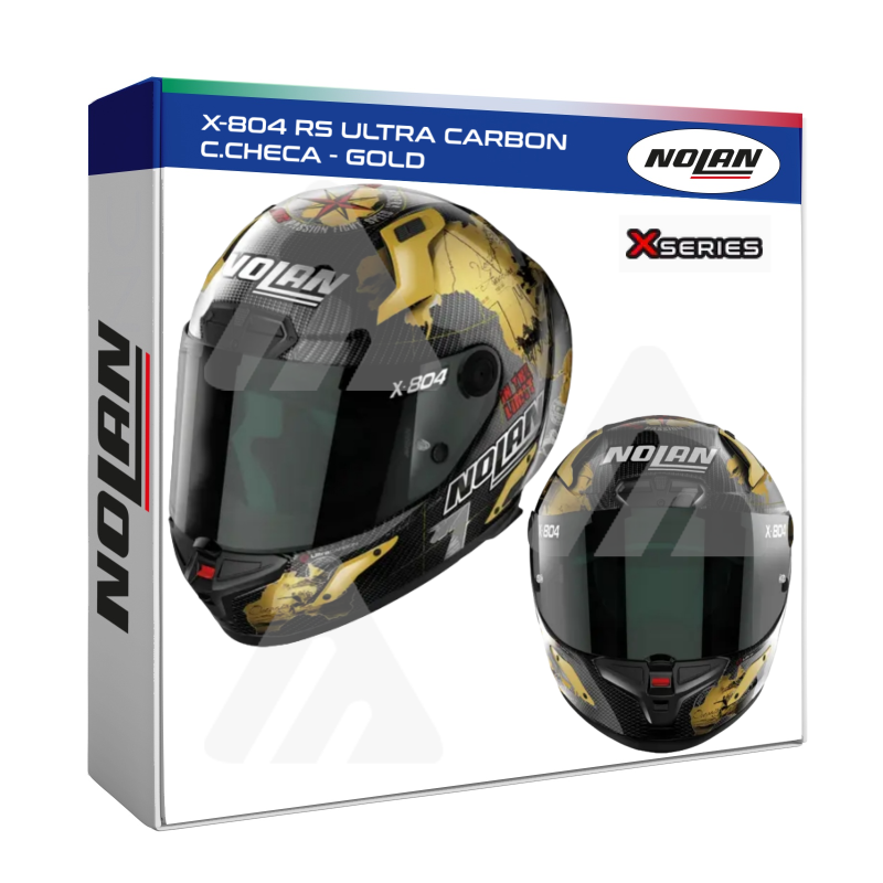 Casco Integrale Nolan X-804 RS ULTRA CARBON (C.CHECA - GOLD)