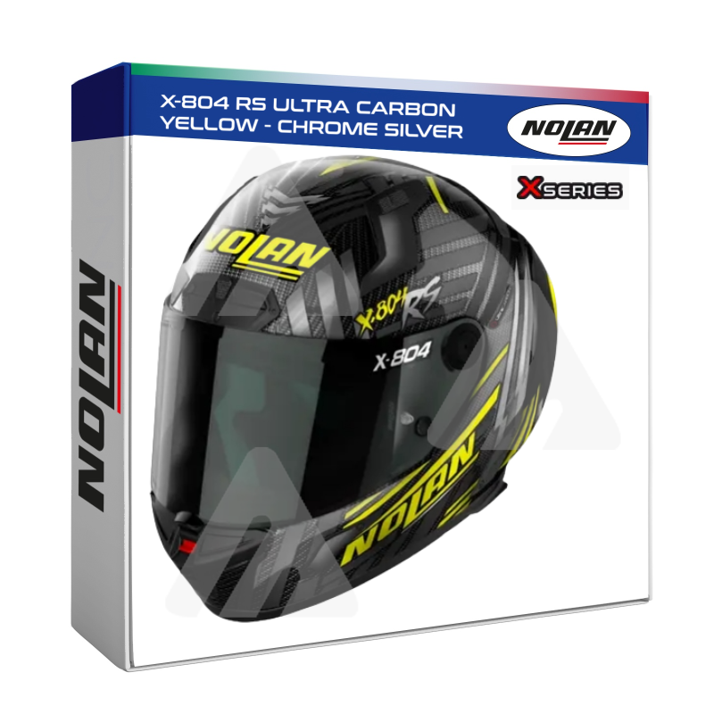 Casco Integrale Nolan X-804 RS ULTRA CARBON (YELLOW - CHROME SILVER)