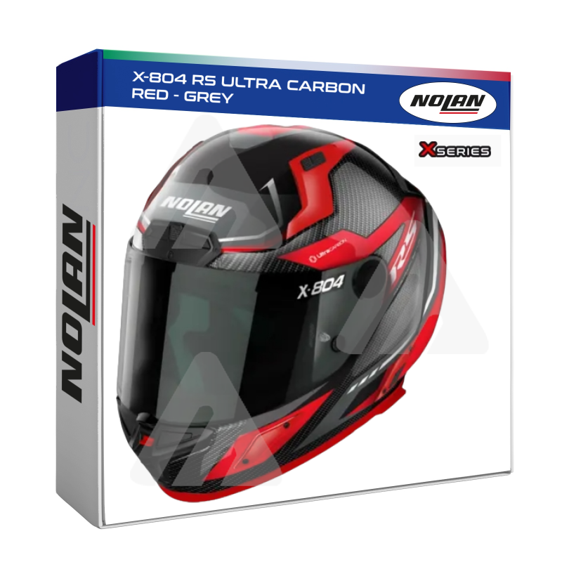 Casco Integrale Nolan X-804 RS ULTRA CARBON (RED - GREY)