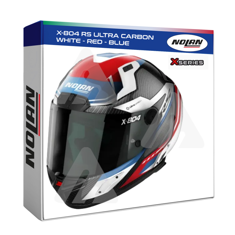 Casco Integrale Nolan X-804 RS ULTRA CARBON (WHITE - RED - BLUE)