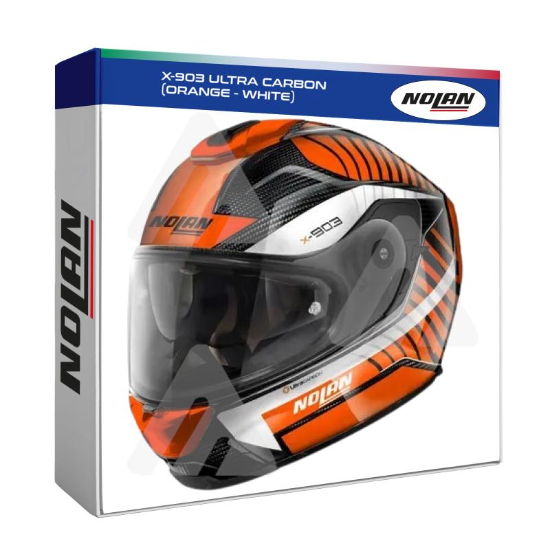 Casco Integrale Nolan X-903 ULTRA CARBON (ORANGE - WHITE)