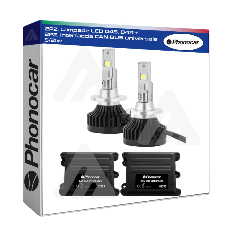 Coppia Lampade LED D4S, D4R | 45 V Phonocar CAN BUS