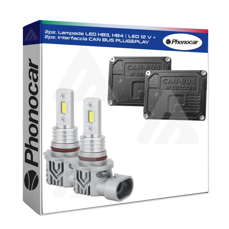 Coppia Lampade HB3, HB4 | LED 12 V Phonocar CAN BUS