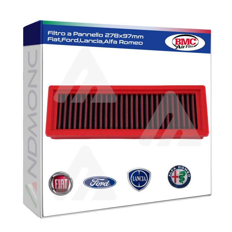 Filtro Aria BMC Sportivo a Pannello Compatibile Fiat,Ford,Lancia,Alfa Romeo art.FB455/01