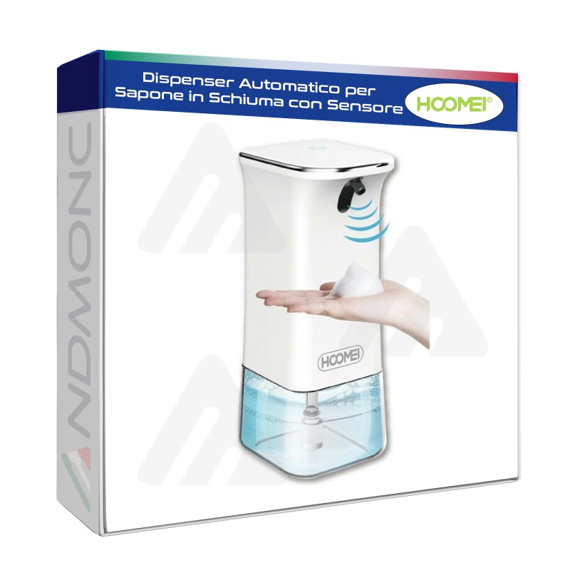 Dispenser Automatico per Sapone in Schiuma con Sensore Portasapone HM-2160