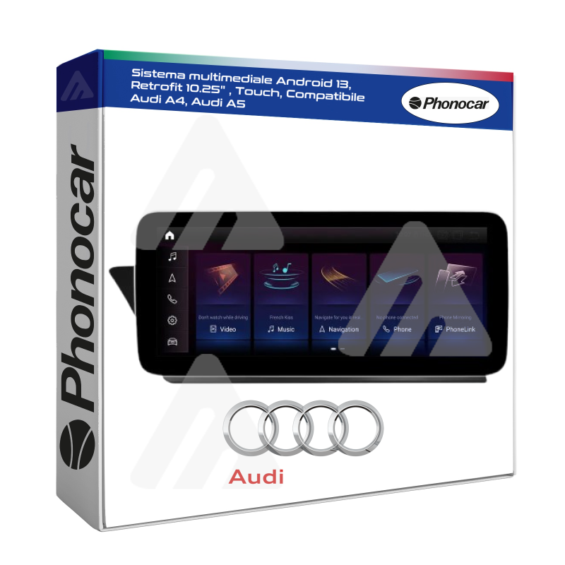 Phonocar Sistema Multimediale Autoradio Retrofit Audi A4,A5 Android 13 10.25"