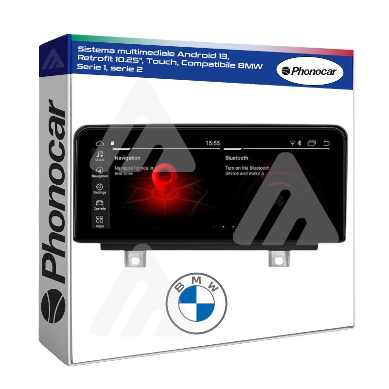 Phonocar Sistema Multimediale Autoradio Retrofit BMW serie 1, 2 Android 13 10.25”