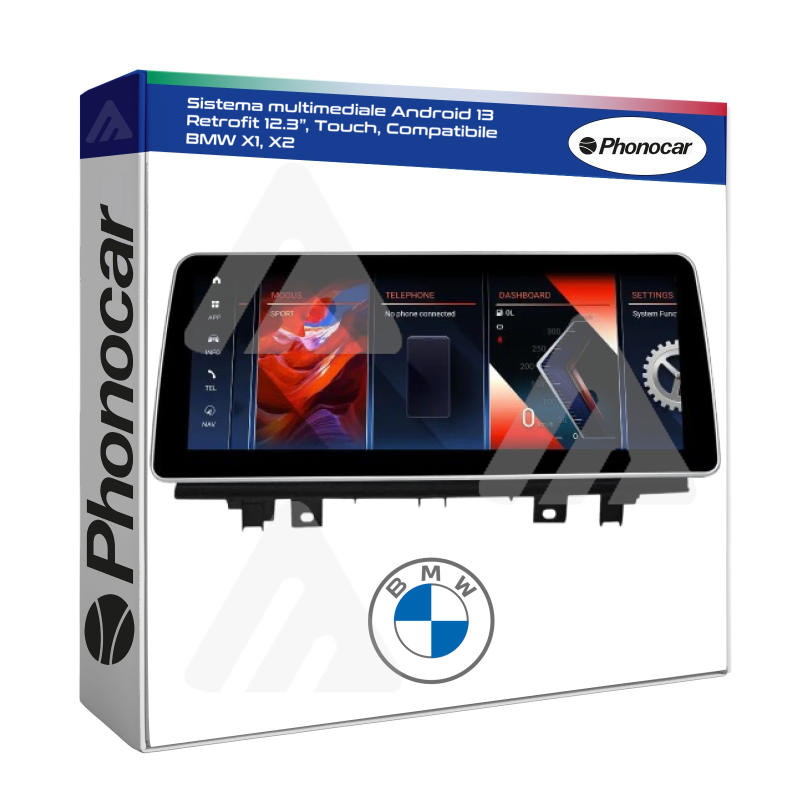 Phonocar Sistema Multimediale Autoradio Retrofit BMW X1, X2 Android 13 12.3”