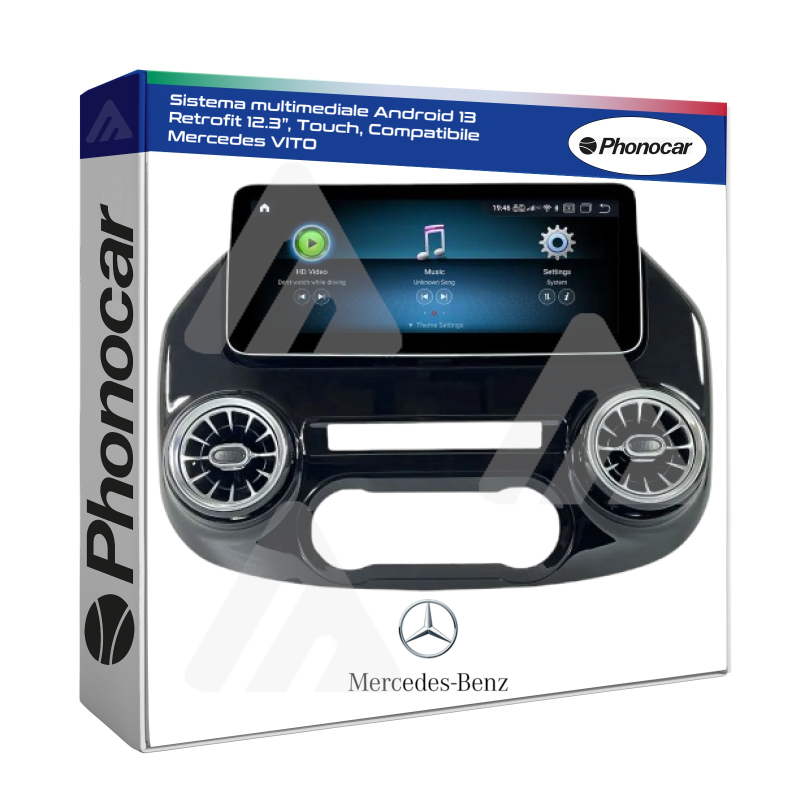 Phonocar Sistema Multimediale Autoradio Retrofit Mercedes Vito Android 13 12.3”