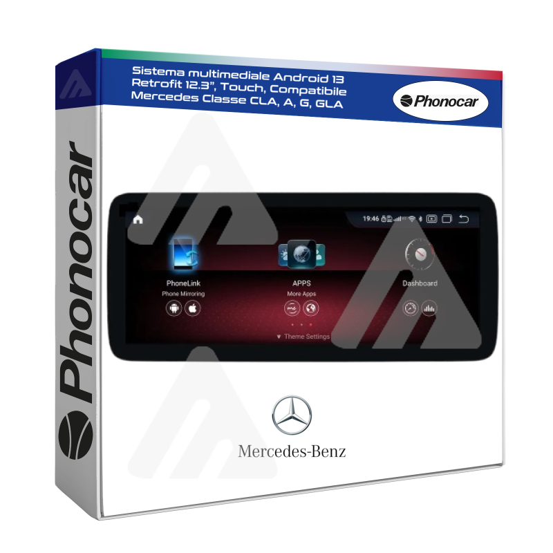 Phonocar Sistema Multimediale Autoradio Retrofit Mercedes classe CLA,A,G,GLA Android 13 12.3”