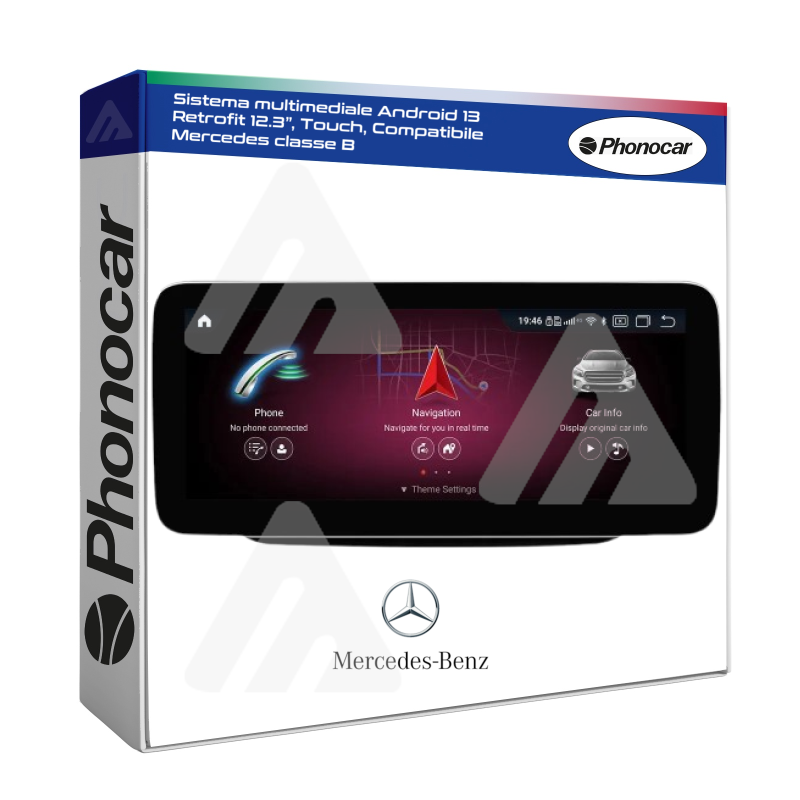 Phonocar Sistema Multimediale Autoradio Retrofit Mercedes classe B Android 13 12.3”