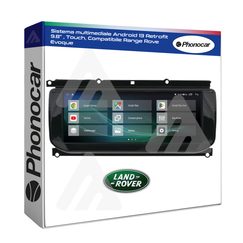 Phonocar Sistema Multimediale Autoradio Retrofit Range Rover Evoque Android 13 9.8”