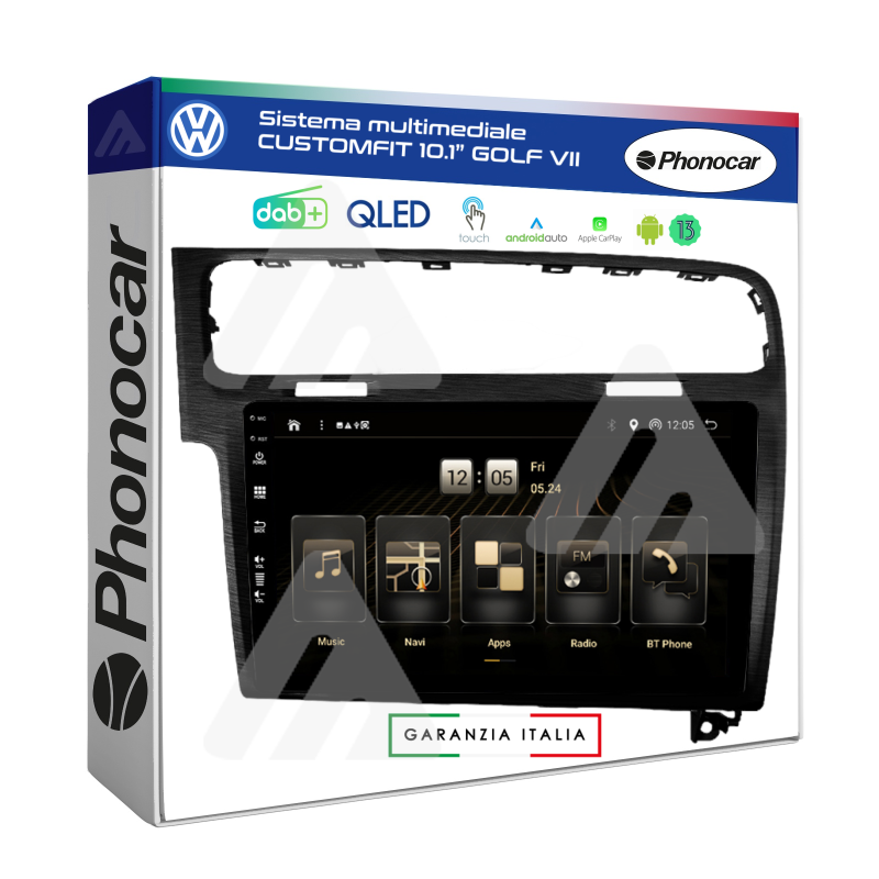 Phonocar Sistema Multimediale Autoradio Customfit Volkswagen Golf VII Android 10.1”