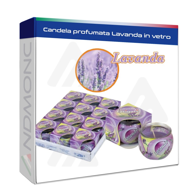 Candela Profumata Lavanda in Vetro