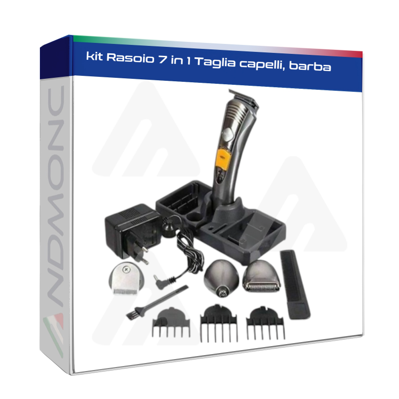 kit Rasoio 7 in 1 Taglia capelli, barba