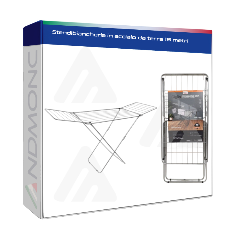 Stendibiancheria in acciaio da terra 18 metri