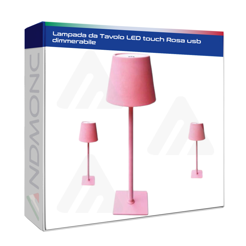 Lampada da Tavolo LED touch Rosa usb dimmerabile