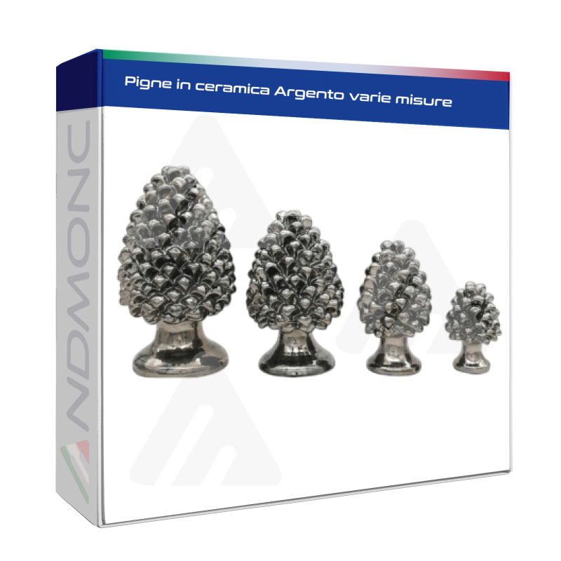 Pigne in ceramica Argento varie misure