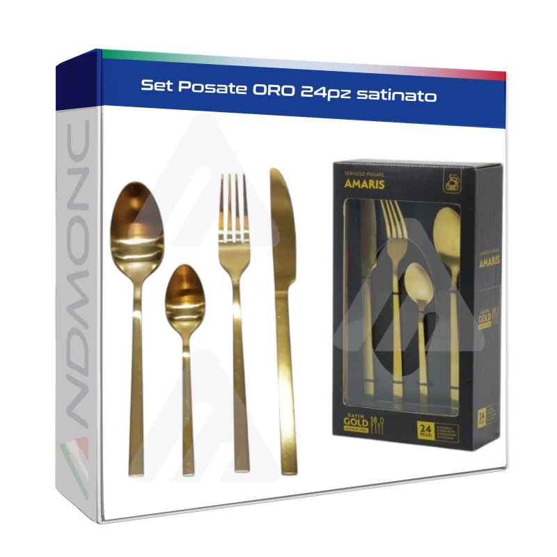 Set Posate ORO 24pz satinato