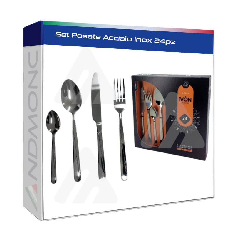 Set Posate Acciaio inox 24pz