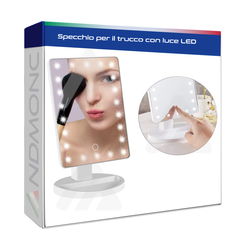 Specchio per il trucco con luce LED