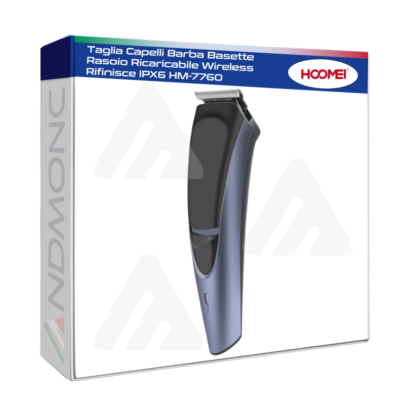 Taglia Capelli Barba Basette Rasoio Ricaricabile Wireless Rifinisce IPX6 HM-7760