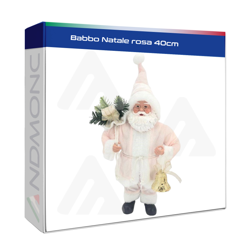 Babbo Natale rosa 40cm