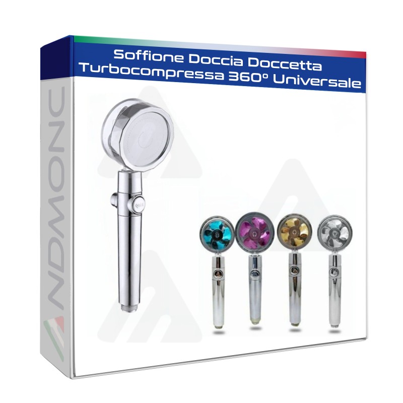 Soffione Doccia Doccetta Turbocompressa 360° Universale