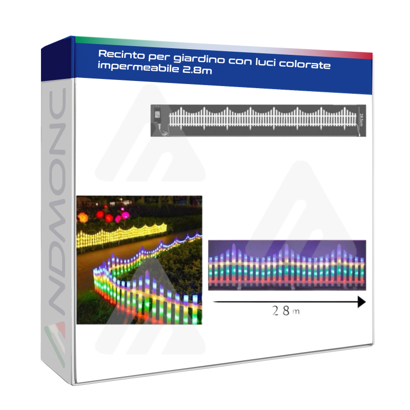 Recinto per giardino con luci colorate impermeabile 2.8m