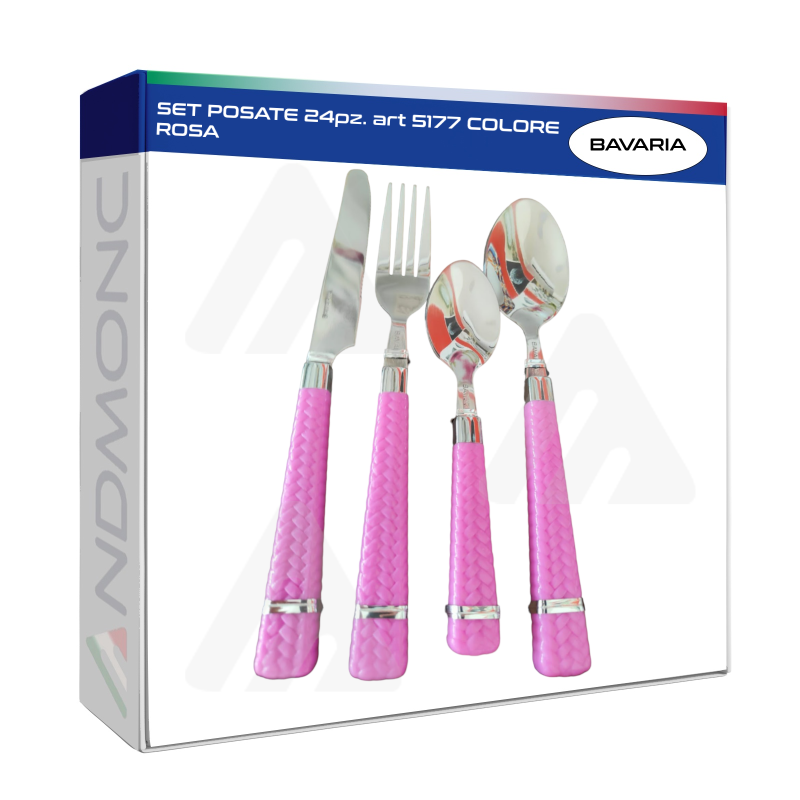 SET POSATE 24pz. art 5177 COLORE ROSA