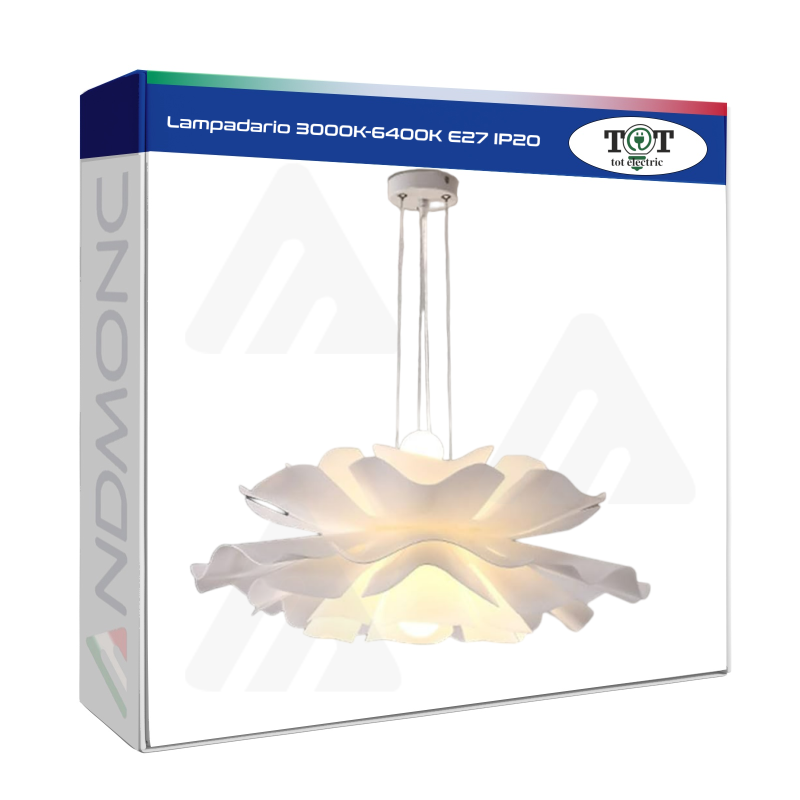 Lampadario 3000K-6400K E27 IP20 fiori di lusso