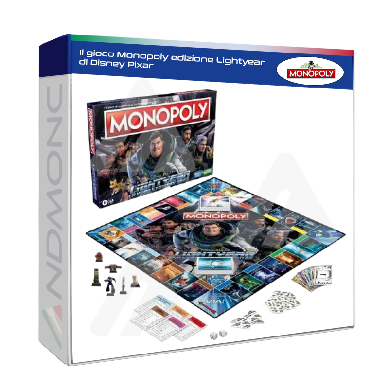 Il gioco Monopoly edizione Lightyear di Disney Pixar