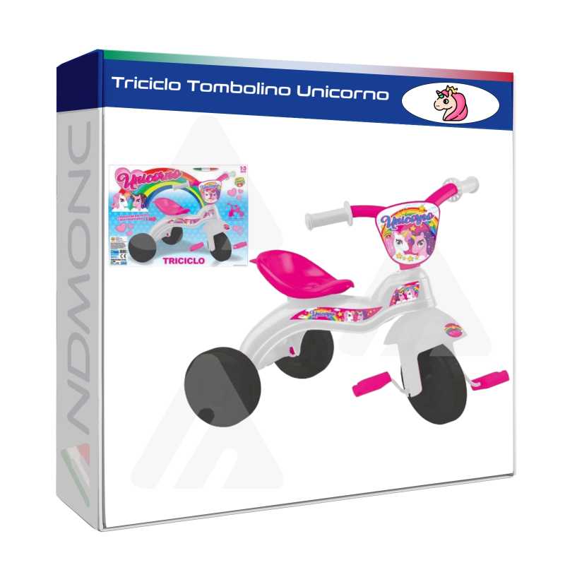 Triciclo Bambina Unicorno Rosa tombolino toys giocattoli