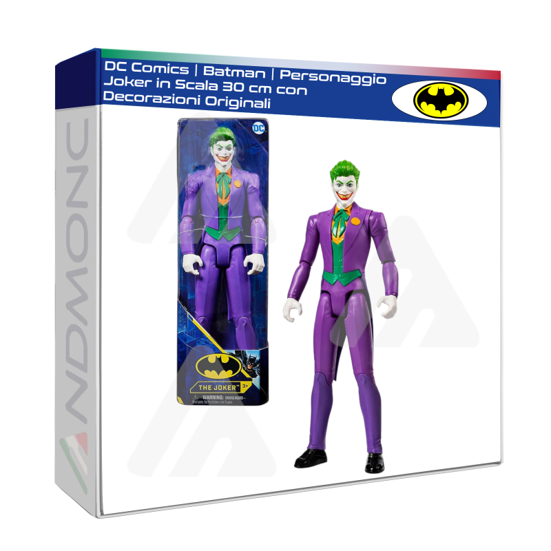 DC Comics Batman Personaggio Joker in Scala 30 cm con Decorazioni Originali