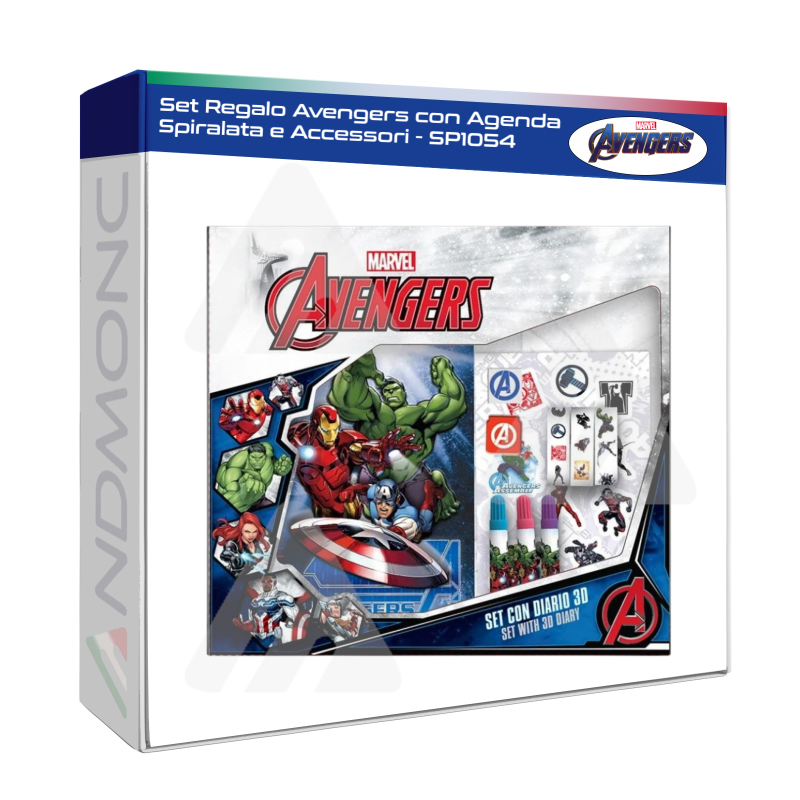 Set Regalo Avengers con Agenda Spiralata e Accessori - SP1054